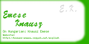 emese knausz business card